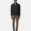 Sweatshirt met opgestikte zakken en ritssluiting