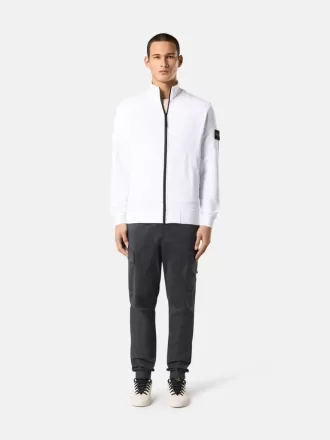 Sweatshirt met opgestikte zakken en ritssluiting