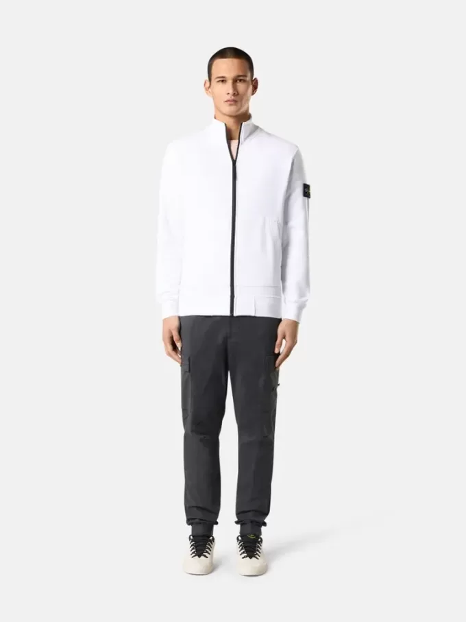 Sweatshirt met opgestikte zakken en ritssluiting
