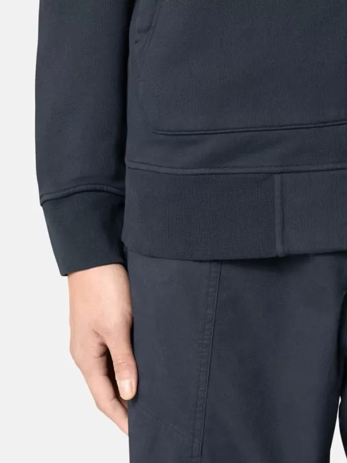 Sweatshirt met opgestikte zakken en ritssluiting