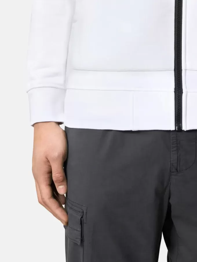 Sweatshirt met opgestikte zakken en ritssluiting