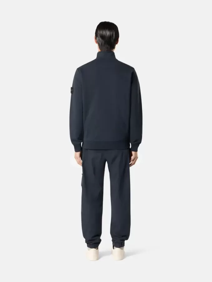 Sweatshirt met opgestikte zakken en ritssluiting