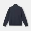 Sweatshirt met opgestikte zakken en ritssluiting