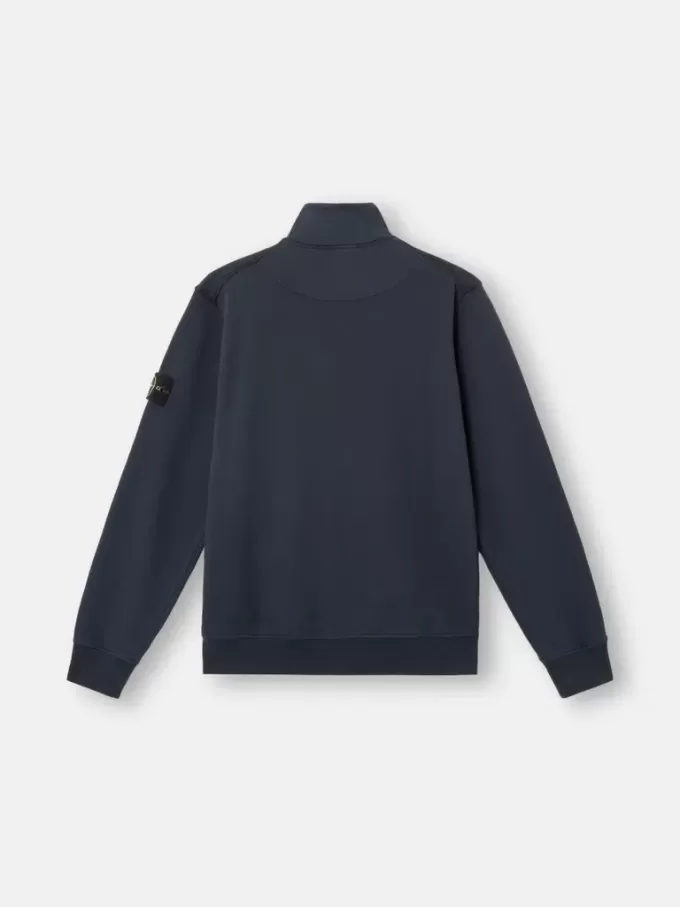 Sweatshirt met opgestikte zakken en ritssluiting
