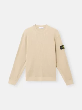 Sweatshirt met ronde hals en geribde details