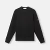 Sweatshirt met ronde hals en geribde details