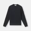 Sweatshirt met ronde hals en geribde details