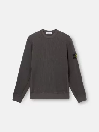 Sweatshirt met ronde hals en geribde details