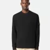 Sweatshirt met ronde hals en geribde details
