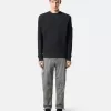 Sweatshirt met ronde hals en geribde details