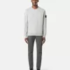 Sweatshirt met ronde hals en geribde details