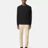 Sweatshirt met ronde hals en geribde details