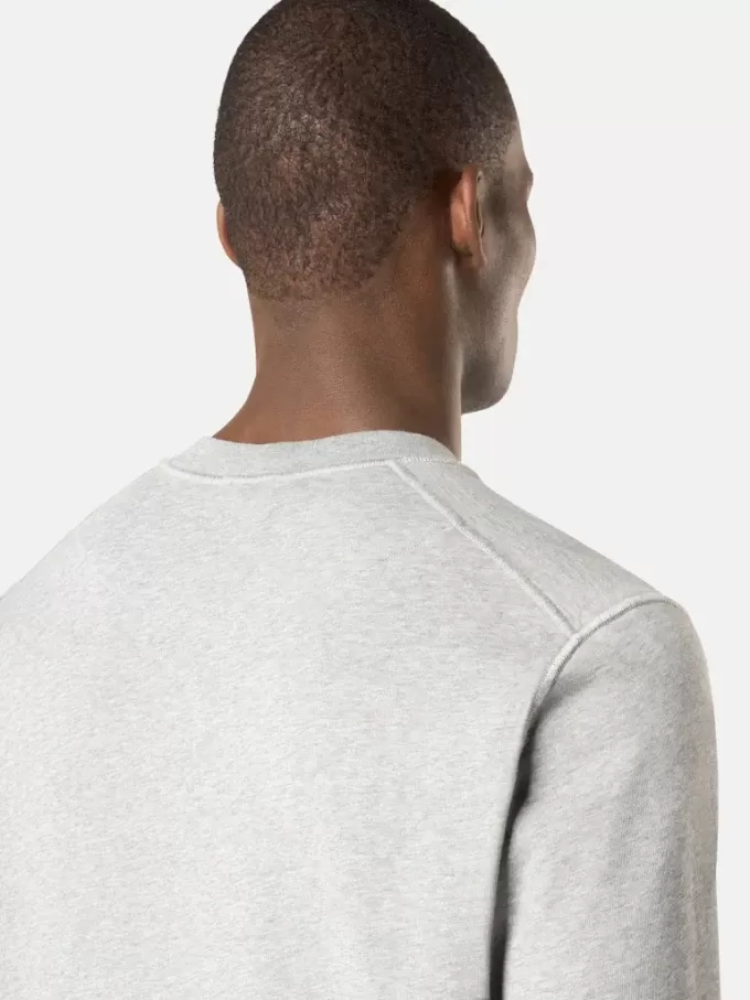 Sweatshirt met ronde hals en geribde details