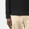Sweatshirt met ronde hals en geribde details