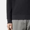 Sweatshirt met ronde hals en geribde details