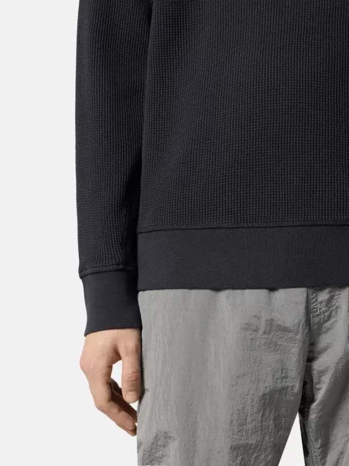 Sweatshirt met ronde hals en geribde details