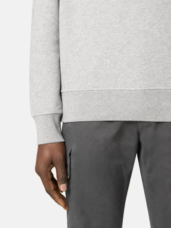 Sweatshirt met ronde hals en geribde details