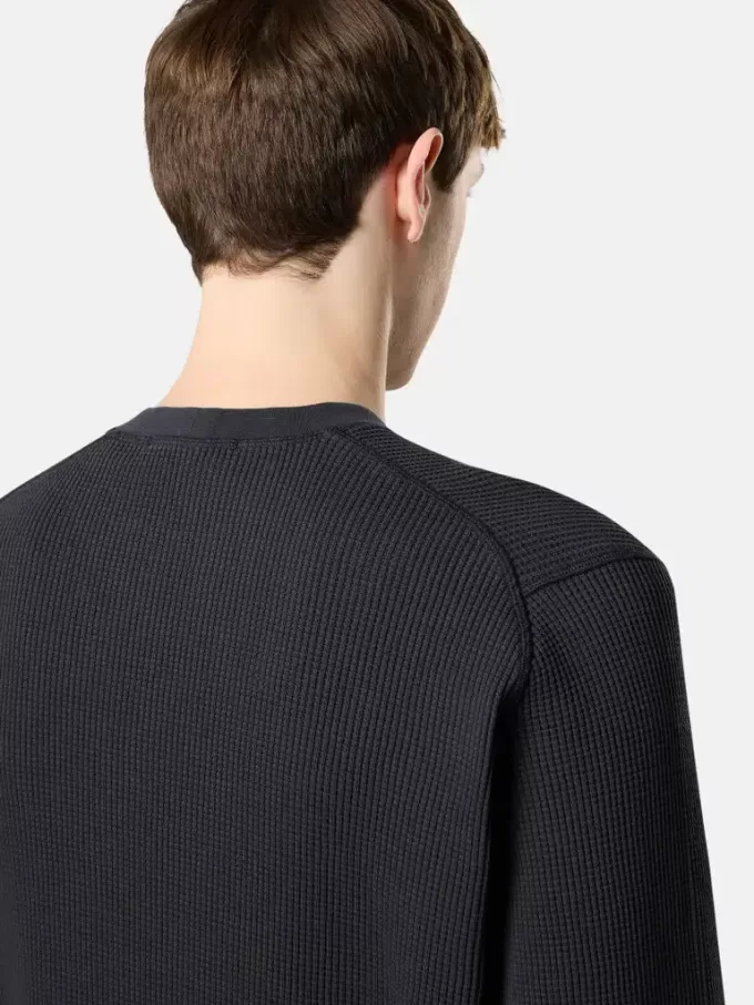 Sweatshirt met ronde hals en geribde details