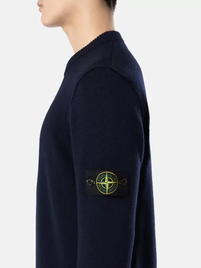 Trui met ronde hals en stiksel details