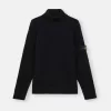 Turtleneck trui met fijne geribde boorden Turtleneck trui met fijne geribde boorden