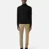 Turtleneck trui met fijne geribde boorden Turtleneck trui met fijne geribde boorden