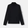 Turtleneck trui met geribde boorden