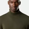 Turtleneck trui met geribde boorden