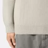 Turtleneck trui met geribde boorden