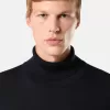 Turtleneck trui met geribde boorden