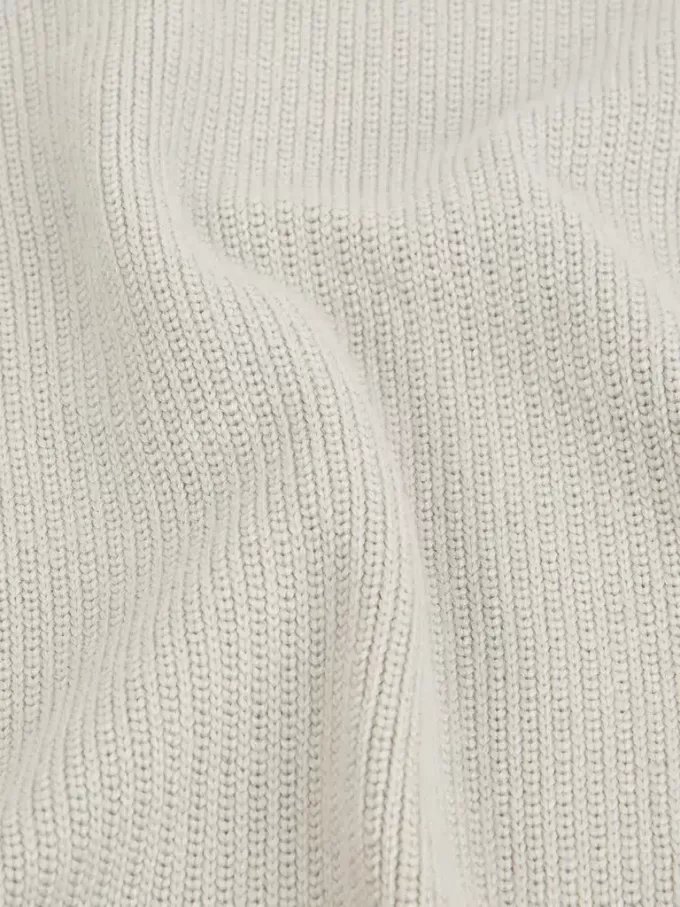 Turtleneck trui met geribde boorden