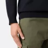 Turtleneck trui met geribde boorden