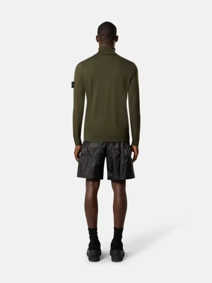 Turtleneck trui met geribde boorden