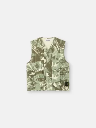 Vest met camouflageprint en katoenen ripstop voering.