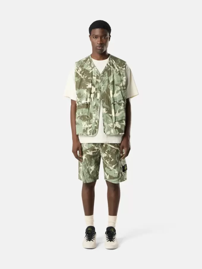 Comfortabele cargo bermuda met camouflageprint
