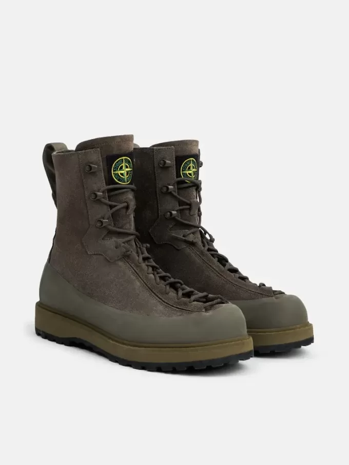 Wandelschoen met dubbele vetersluiting en profielzool
