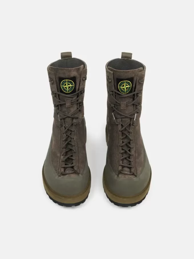 Wandelschoen met dubbele vetersluiting en profielzool